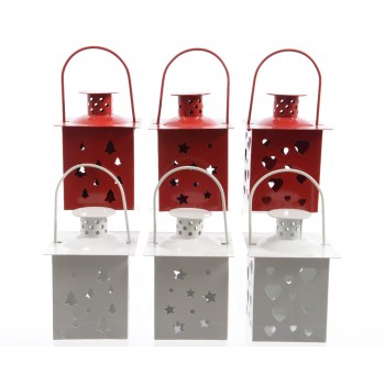 CANDIL BLANCO/ROJO 8X8X11C