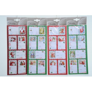 STICKER POSTALES PAPA NOEL