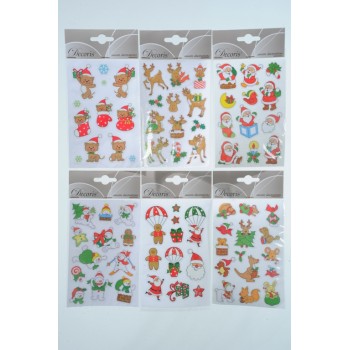 STICKER GLITTER NAVIDAD 10X15C