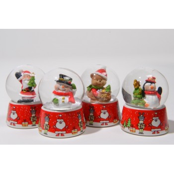 BOLAS NIEVE NAVIDAD 4.5X6CM