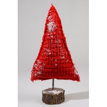 ARBOL NAVIDAD LANA ROJO 40CM