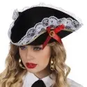 Somb.Pirata C/Encaje Blanco