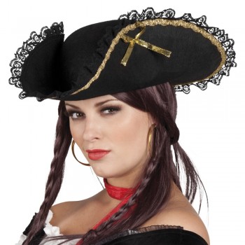 Somb.Pirata Chica C/Lazo Oro N