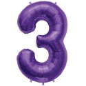 Globo Nº3 Violeta 34" Globo Nº3 Violeta 34"