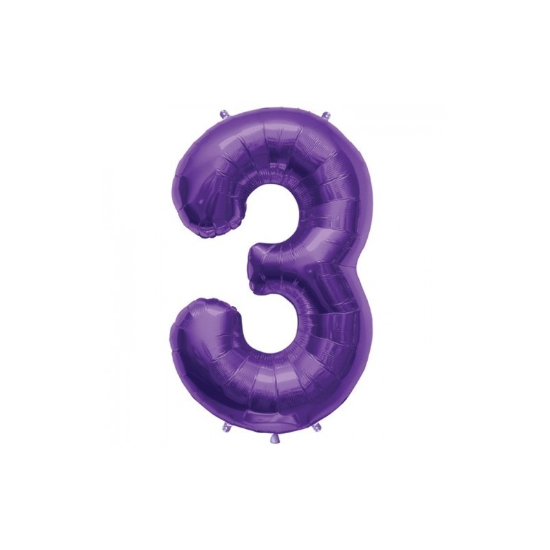 Globo Nº3 Violeta 34" Globo Nº3 Violeta 34"