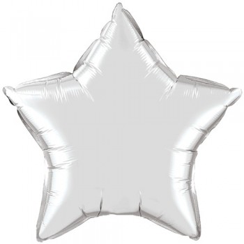 Globo 36" Estrella Plata Metal