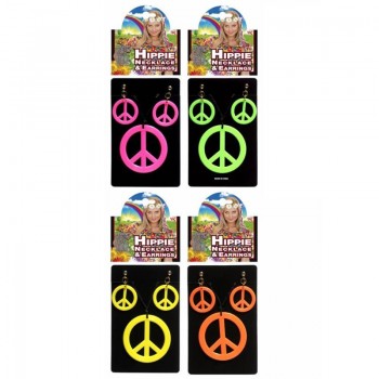 Collar+Pendientes Hippie Paz