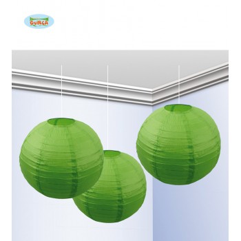 B/3 FAROLES 25CMS VERDE