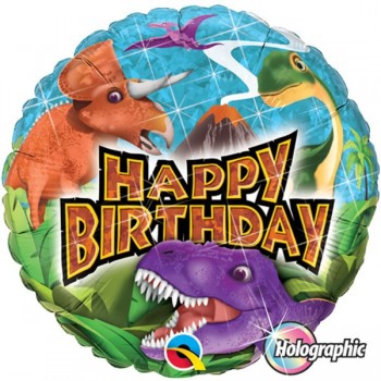 Globo 18"Dinosaurios Happy Bda