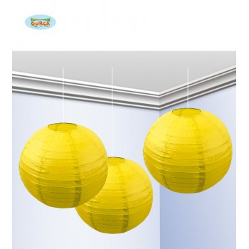 B/3 FAROLES 25CM AMARILLO