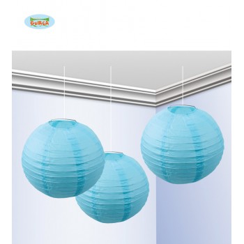 B/3 FAROLES 25CM AZUL