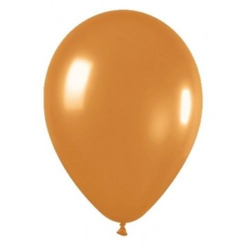 B/50 Globos R12 Metal Dorado