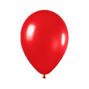 B/50 Globos R12 Metal Rojo
