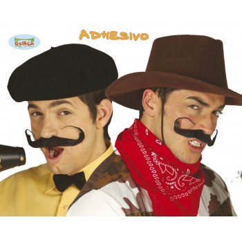 BIGOTE RIZADO NEGRO