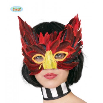 ANTIFAZ PLUMAS ROJAS