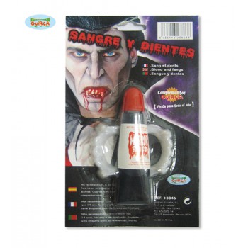 SET SANGRE+DIENTES VAMPIRO
