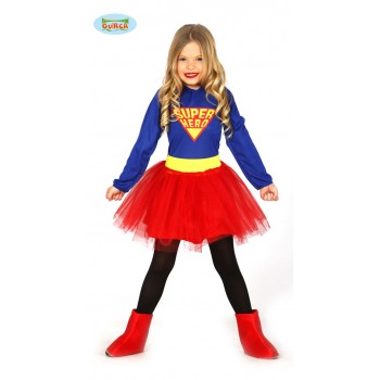 Disf.Inf.Niña Super Hero 7-9Añ