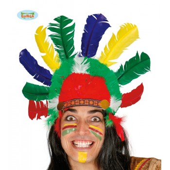 PENACHO PLUMAS COLORES INDIO