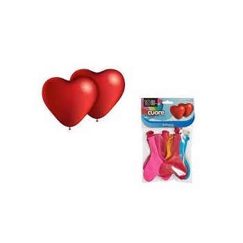 B/10 Globos Corazon Colores 11