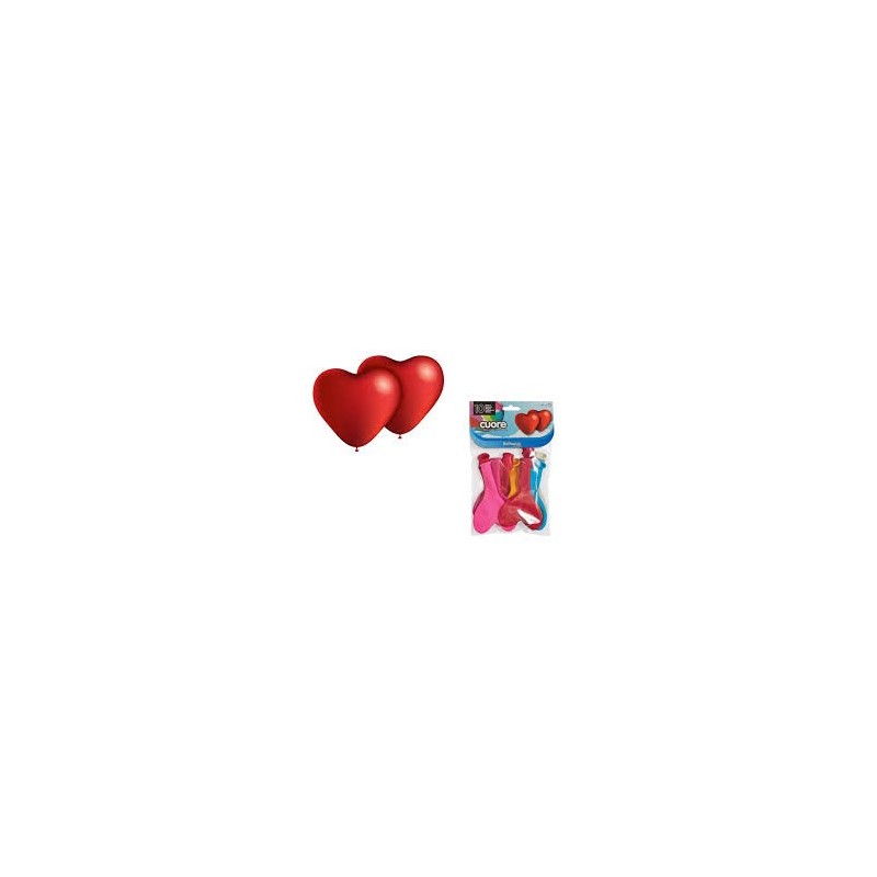 B/10 Globos Corazon Colores 11
