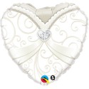 Globo 18"Corazon Vestido Novia