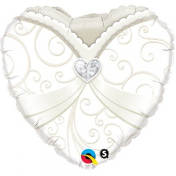 Globo 18"Corazon Vestido Novia