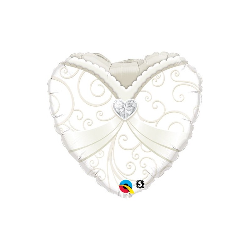 Globo 18"Corazon Vestido Novia