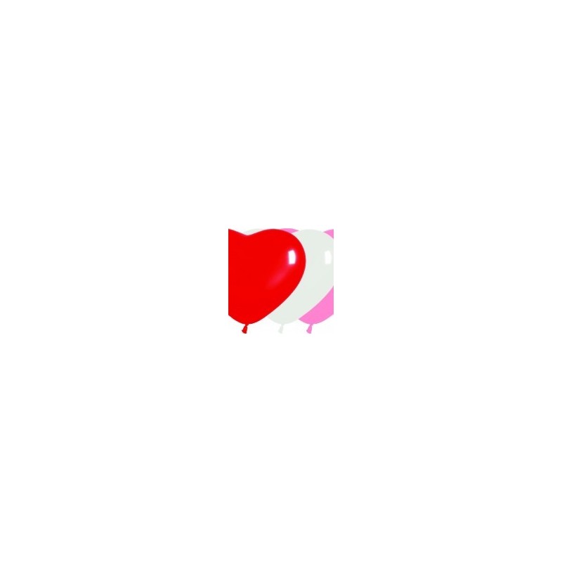 P/50 Globo 6"Corazon Ros/Bl/Rj