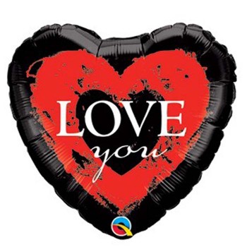Globo Palo Corazon Negro Love