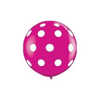 B/1 Globo 286Cm Fucsia Lunares