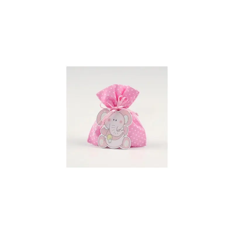Colg.Elefante Madera Rosa Saco