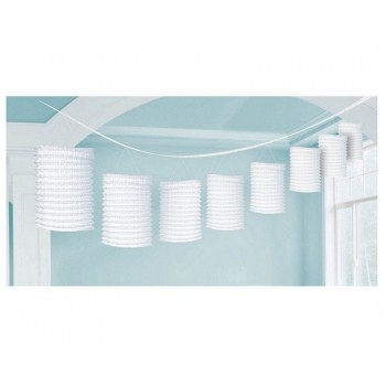 Guirn.Farolillos Blanco 3.65Mt