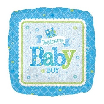 Globo Cuad.Welcome Baby Boy