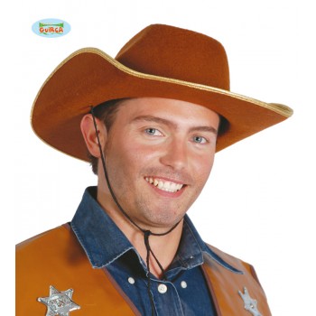 SOMBRERO FIELTRO VAQUERO MARRO