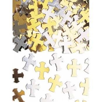 Confetti Cruces Oro/Plata