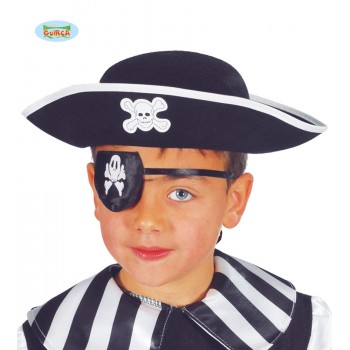 SOMBR.INF.FIELTRO PIRATA NEGRO