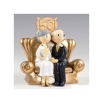Figura Pastel Bodas Oro