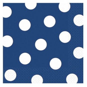 P/16 Serv.Azul Topos Blancos