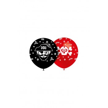 P/8 Globo 100Cm Pirata Negro