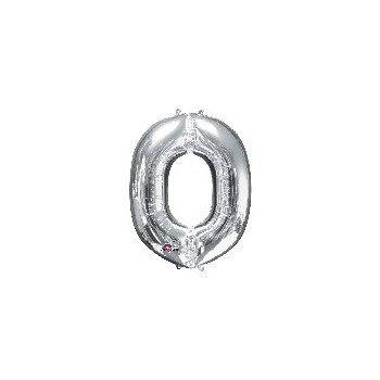 Globo Letra O Plata