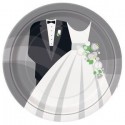 P/8 Plato 23Cm Boda Plata P/8 Plato 23Cm Boda Plata
