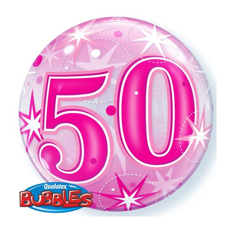 Globo 22" Burbuja 50 Rosa Globo 22" Burbuja 50 Rosa