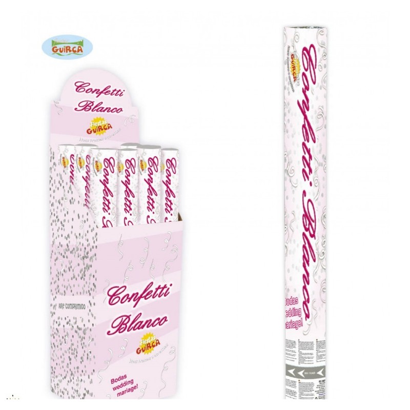 Cañon Confetti Blanco 50Cm Cañon Confetti Blanco 50Cm