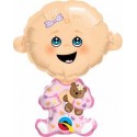 Globo Palo Forma Bebe Niña