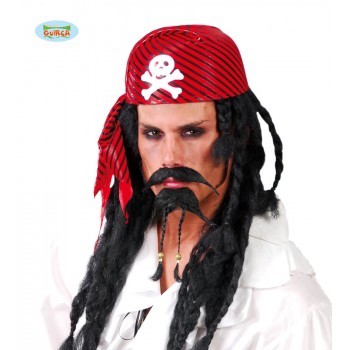 GORRO PIRATA ROJ/NEG