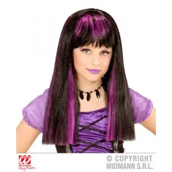 Peluca Inf.Bruja Mechas Violet