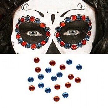 Set 40 Gemas Adhe.Azul/Naranj