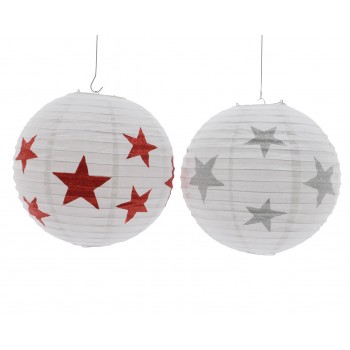 FAROL PAPEL C/ESTRELLAS 25CM