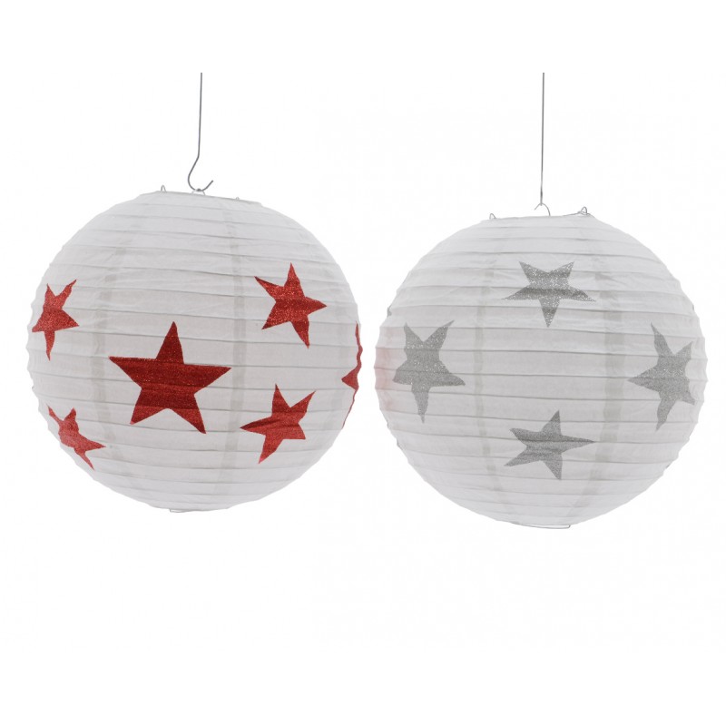 FAROL PAPEL C/ESTRELLAS 25CM FAROL PAPEL C/ESTRELLAS 25CM