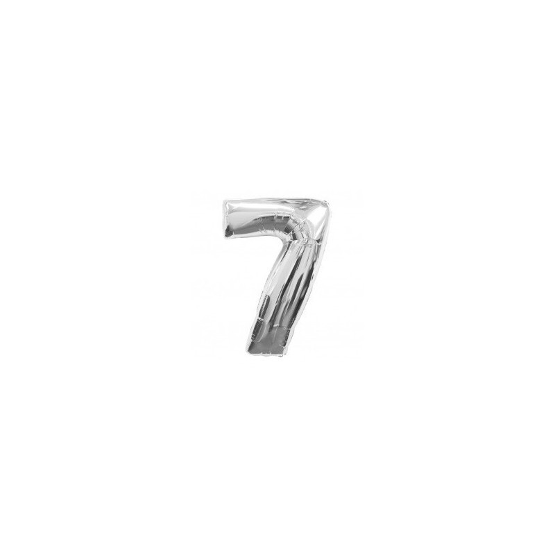 Globo Nº7 Plata 34"